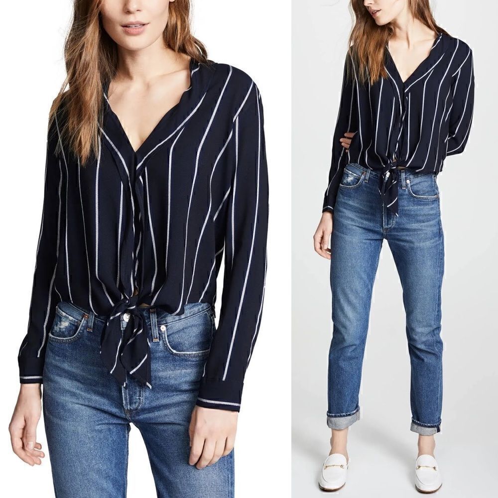 Rails Ava Livorno Metallic Striped Top